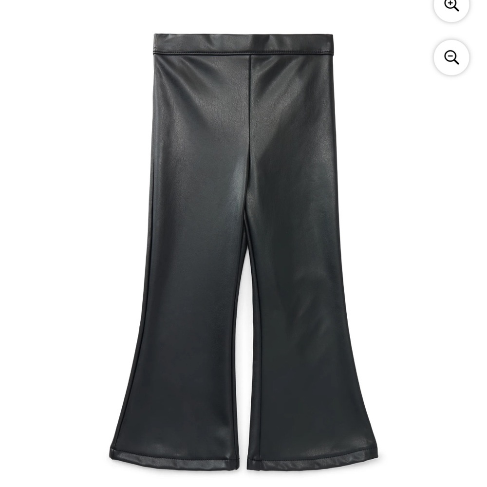 wonder nation Black Faux-Leather Flared Leggings